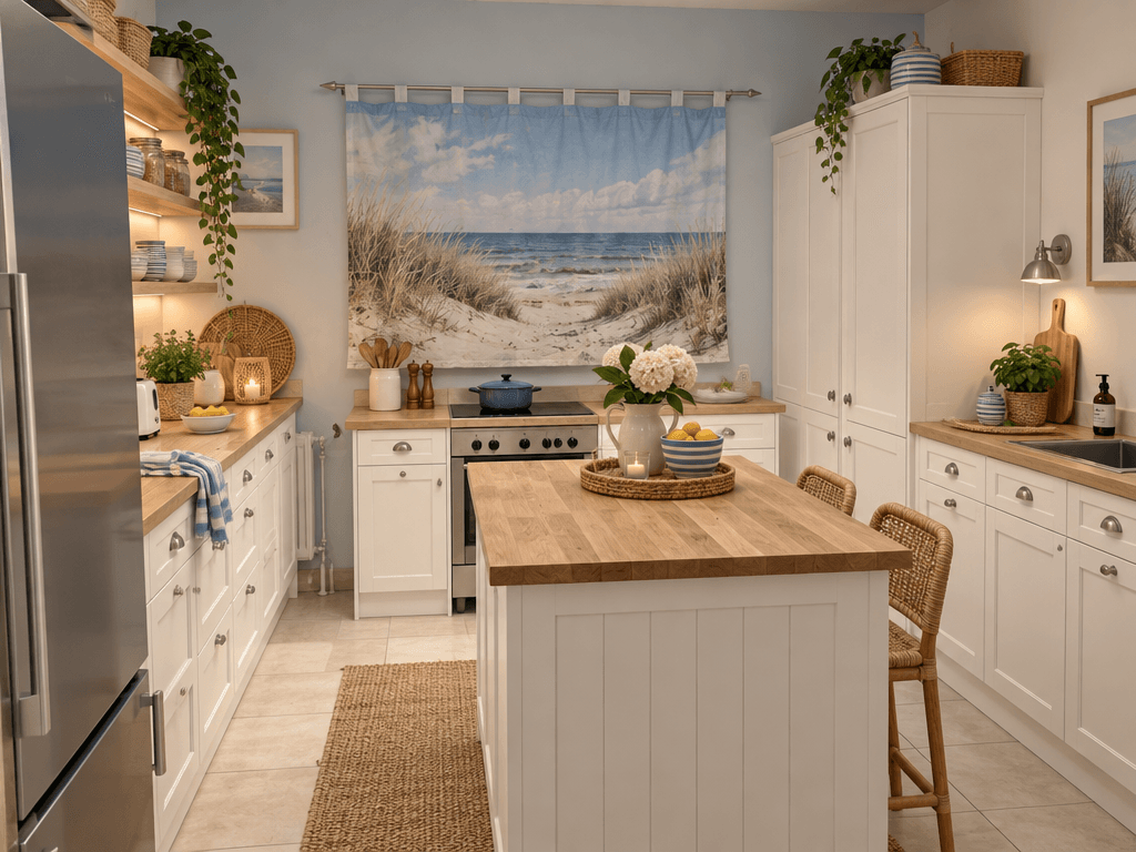 Interior desain di Coastal / Hamptons gaya — Dapur oleh GenRoom AI