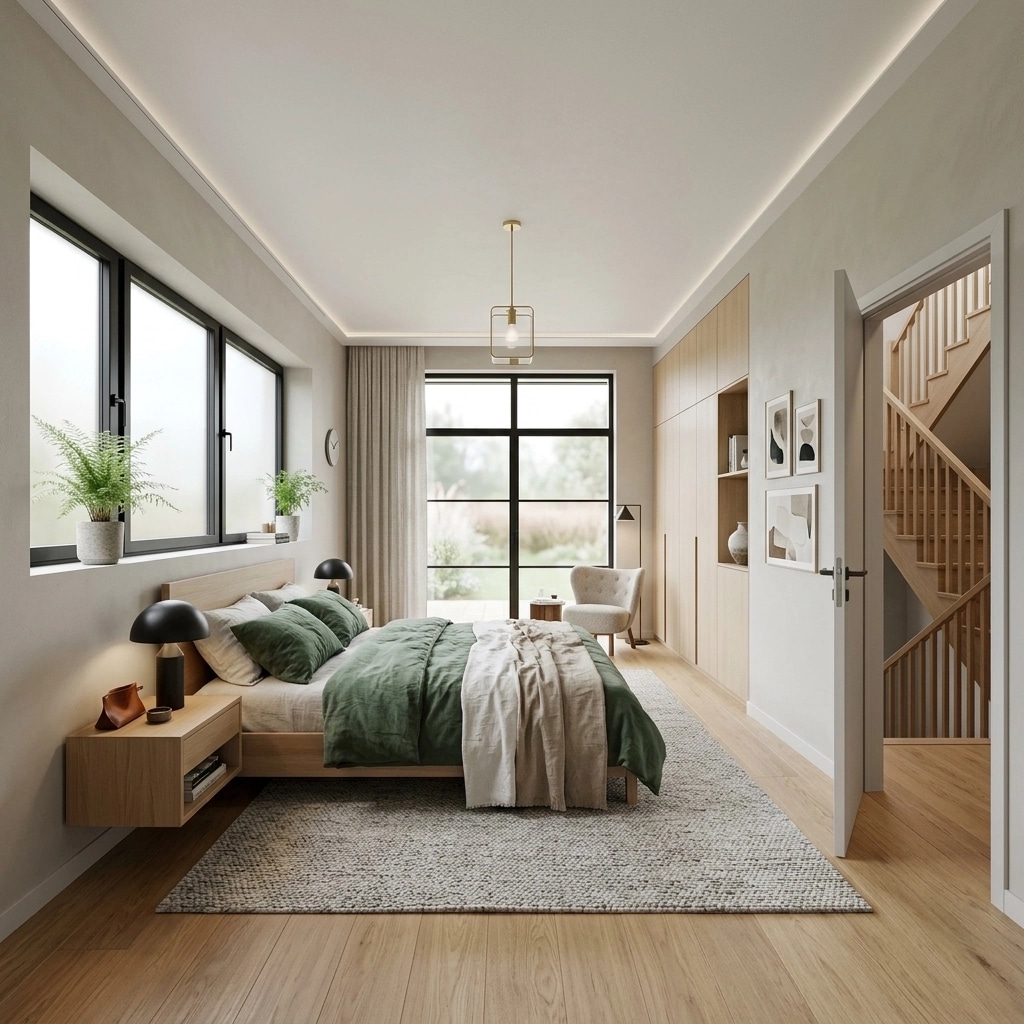 Interior design in Scandinavian style — Bedroom by GenRoom AI