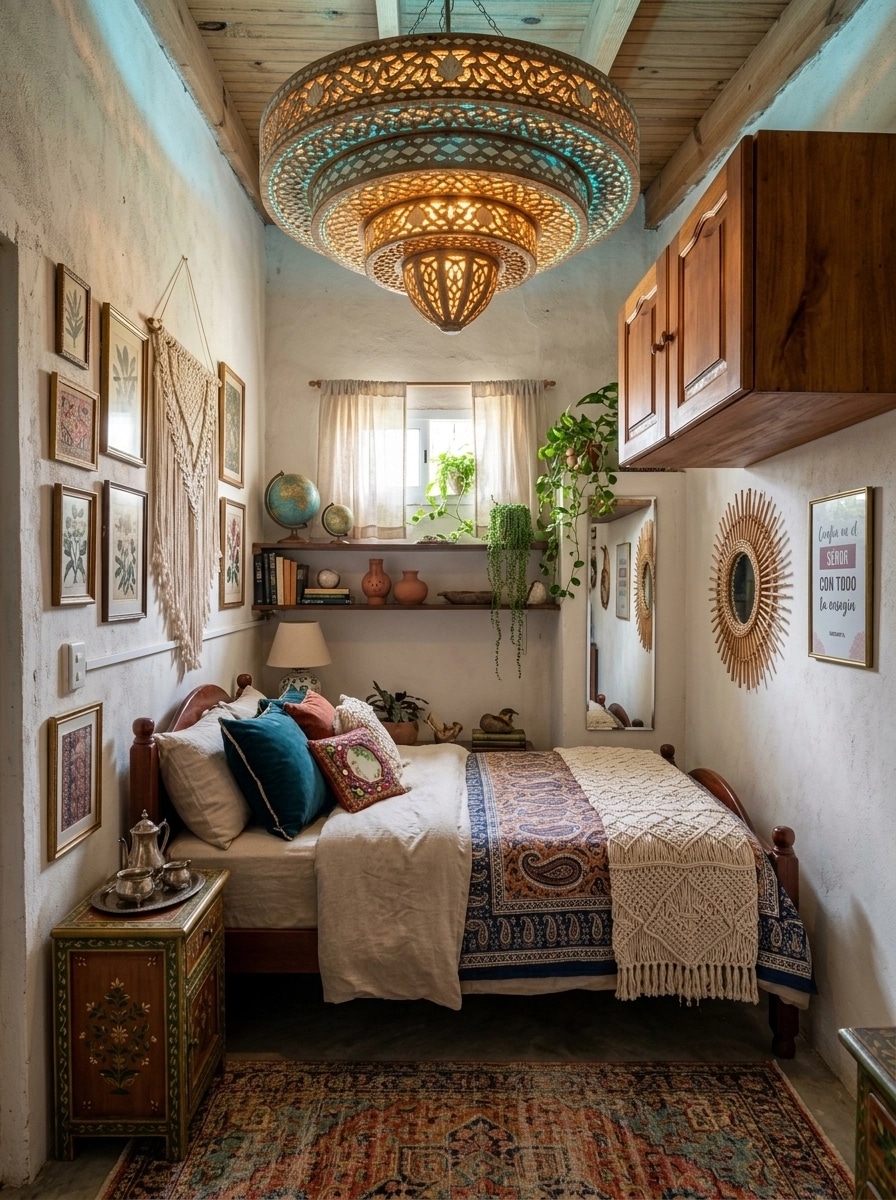Bohemian Bedroom design — interior photo by GenRoom AI