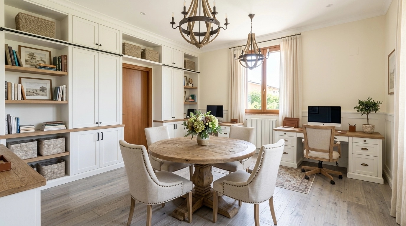 Interior design in Modern Farmhouse style — office_space by GenRoom AI