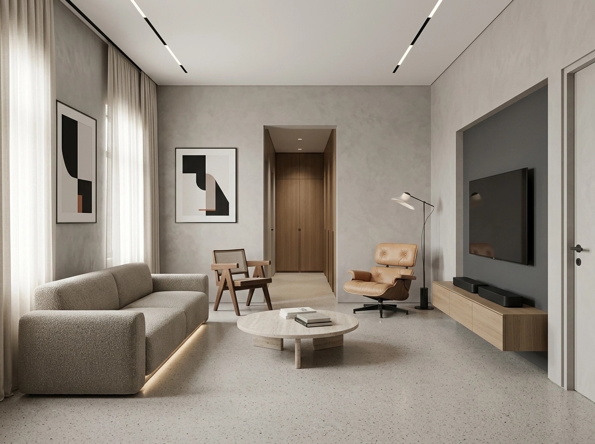 Minimalism Living Room design — interior photo by GenRoom AI