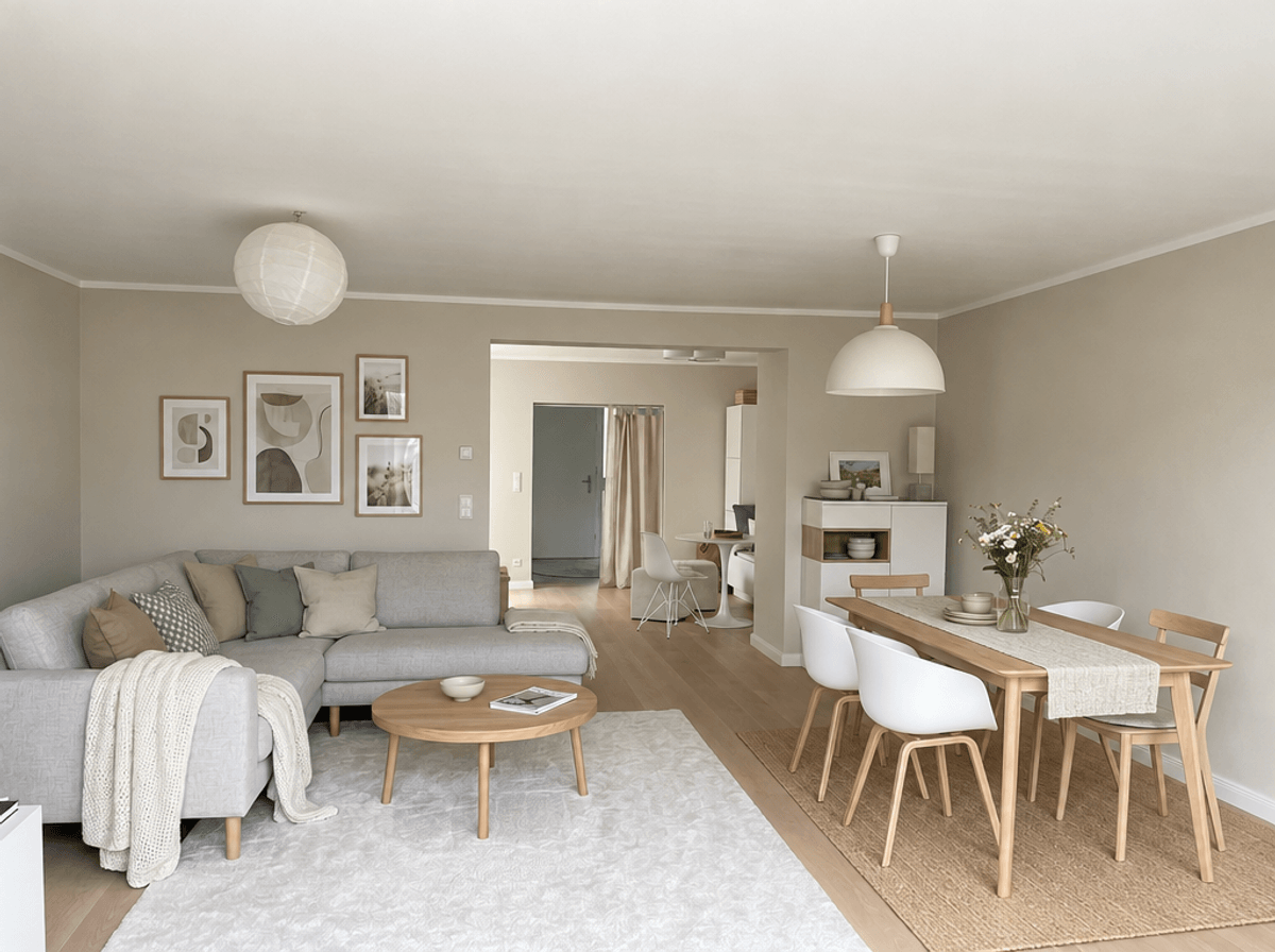 Interior design in Scandinavian style — Living Room by GenRoom AI