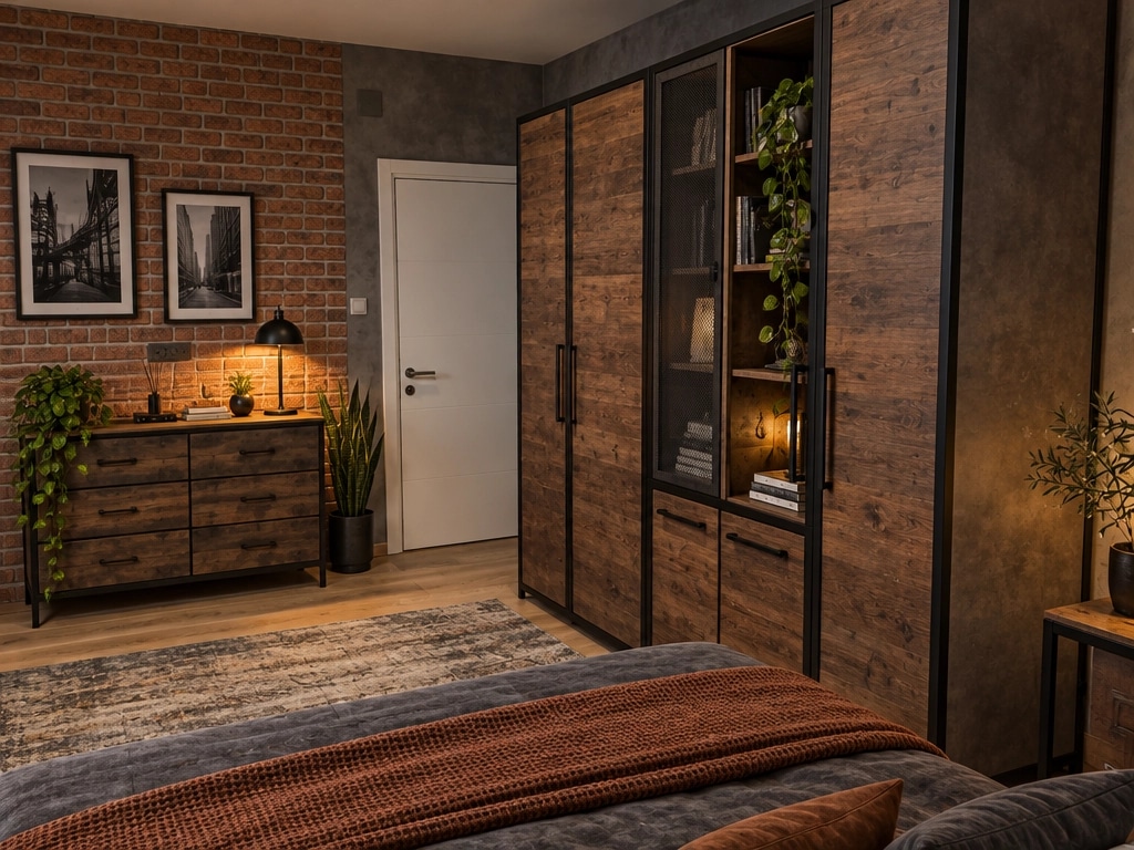 Design interior în stil Loft / Industrial — Dormitor de GenRoom AI