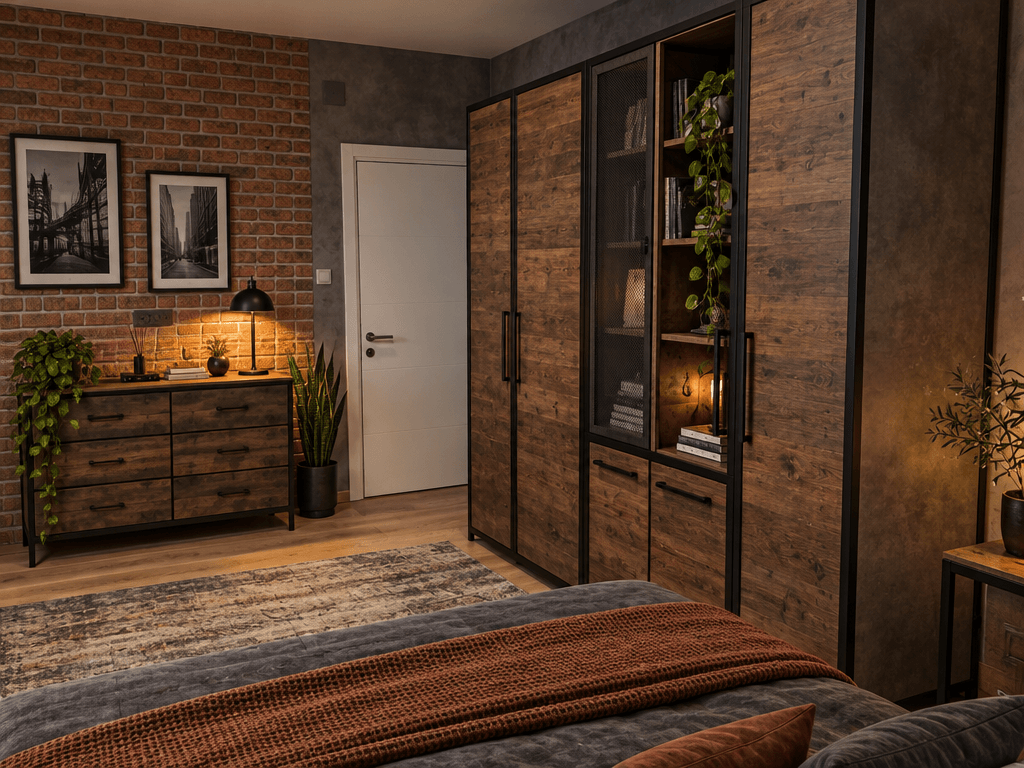 Interior design in Loft / Industrial style — Bedroom by GenRoom AI