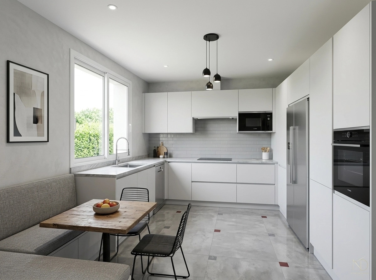 Kitchen interior in Contemporary style — photo by GenRoom AI