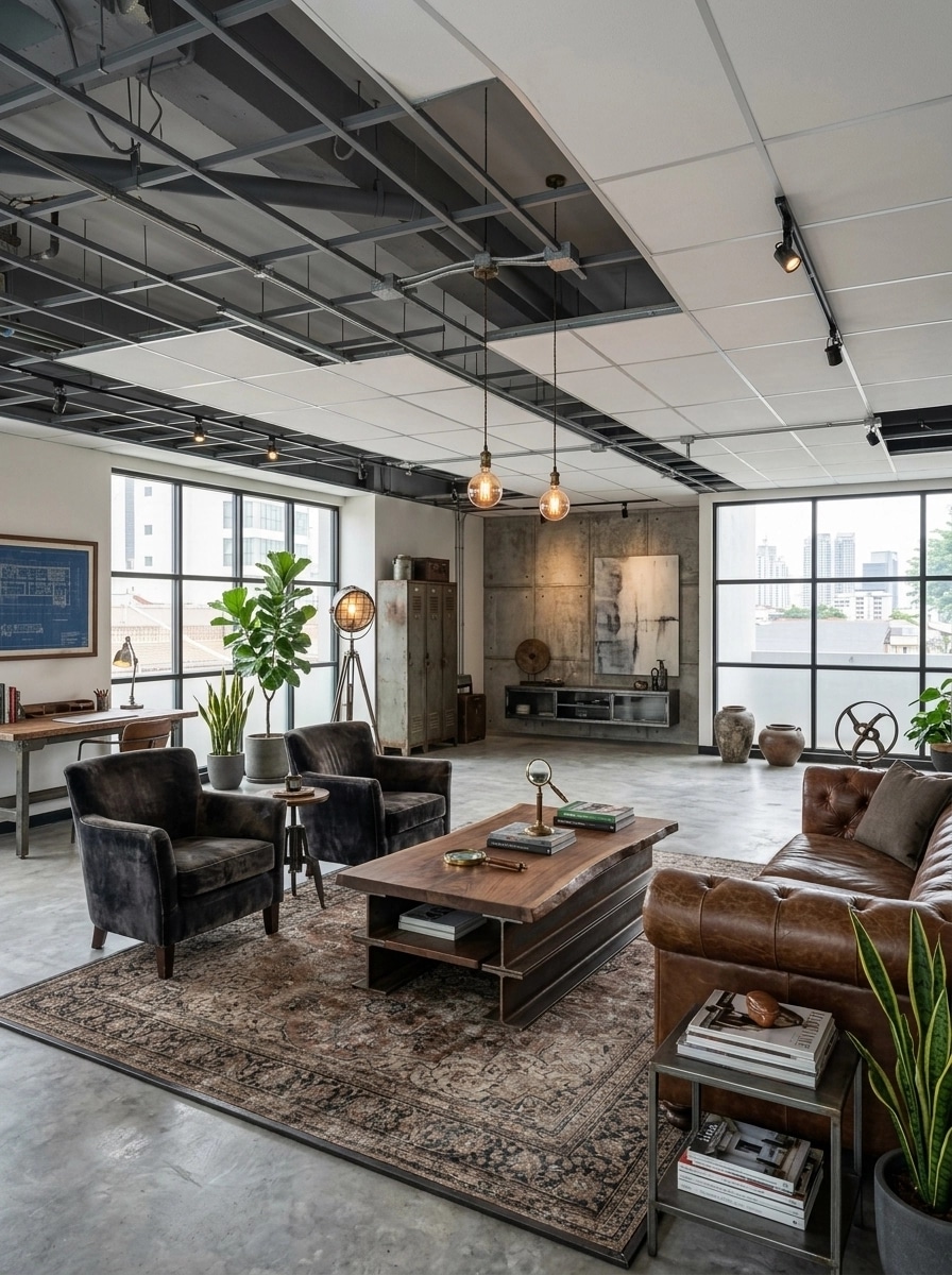Interior design in Loft / Industrial style — Living Room by GenRoom AI