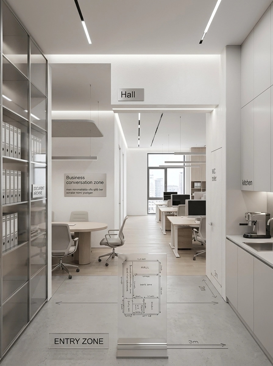 Interior design in Minimalism style — office_space by GenRoom AI
