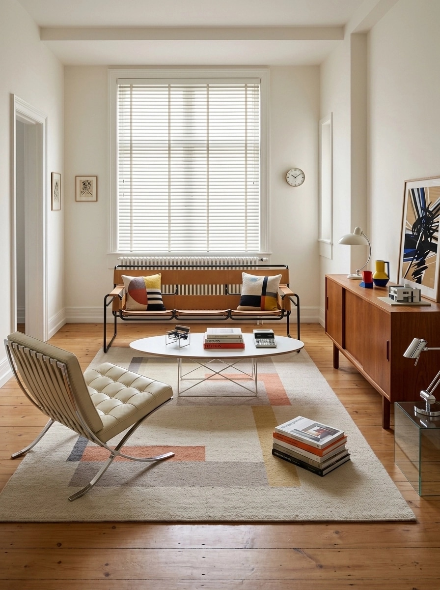Interior design in Bauhaus style — Living Room by GenRoom AI
