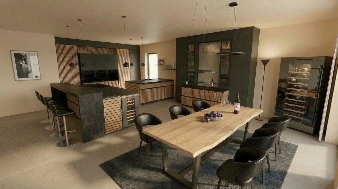 Kitchen interior in no_style style — photo by GenRoom AI