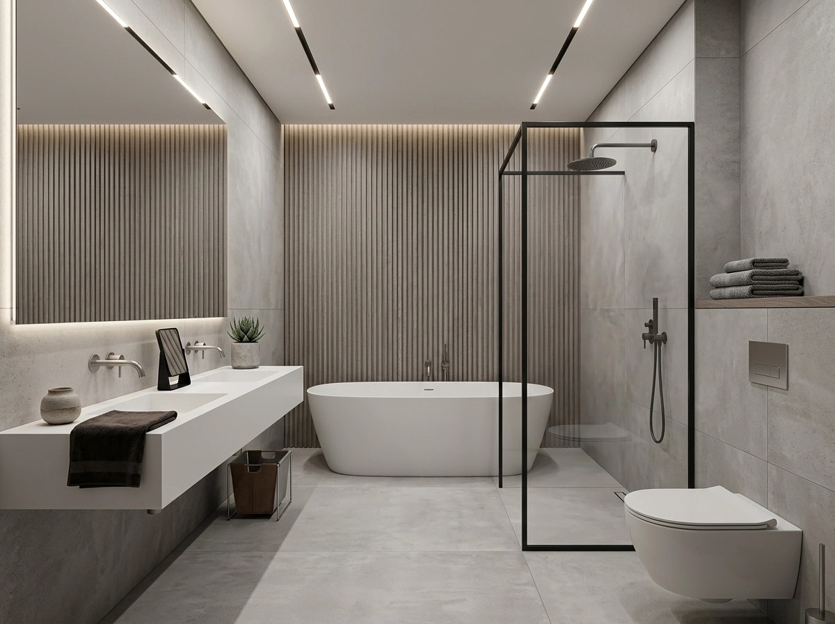 Minimalism Bathroom design — interior photo by GenRoom AI