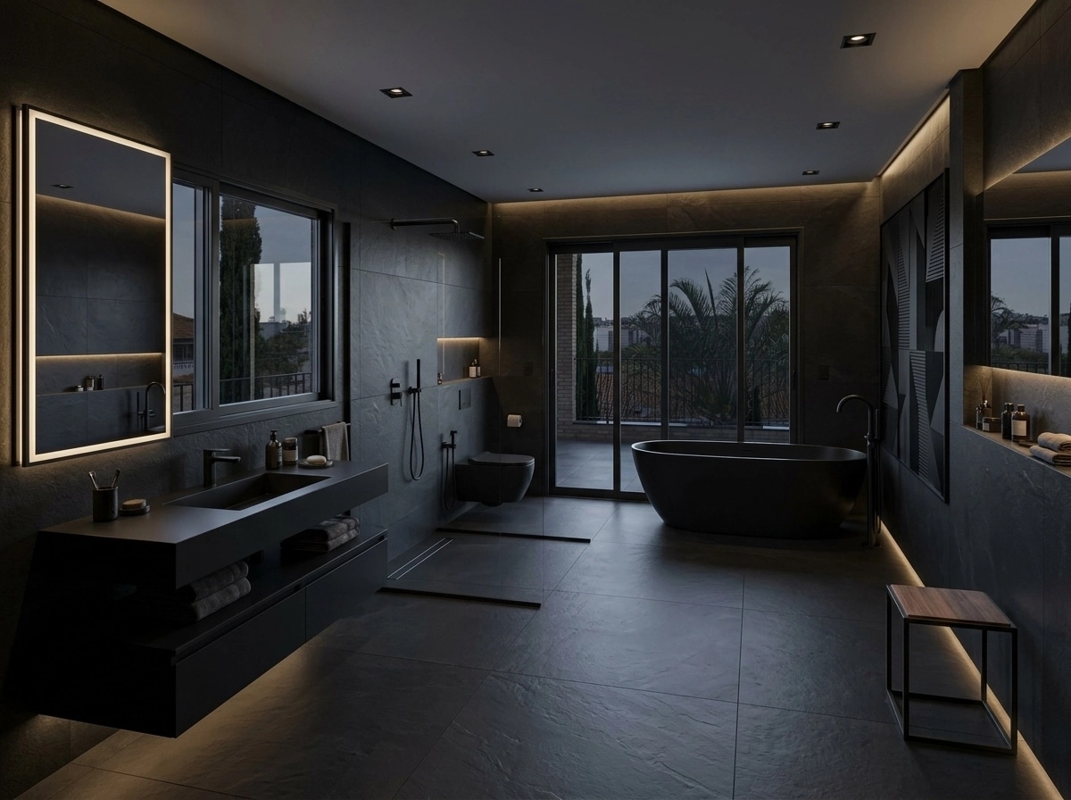 Interior design in Blacktec style — Bathroom by GenRoom AI