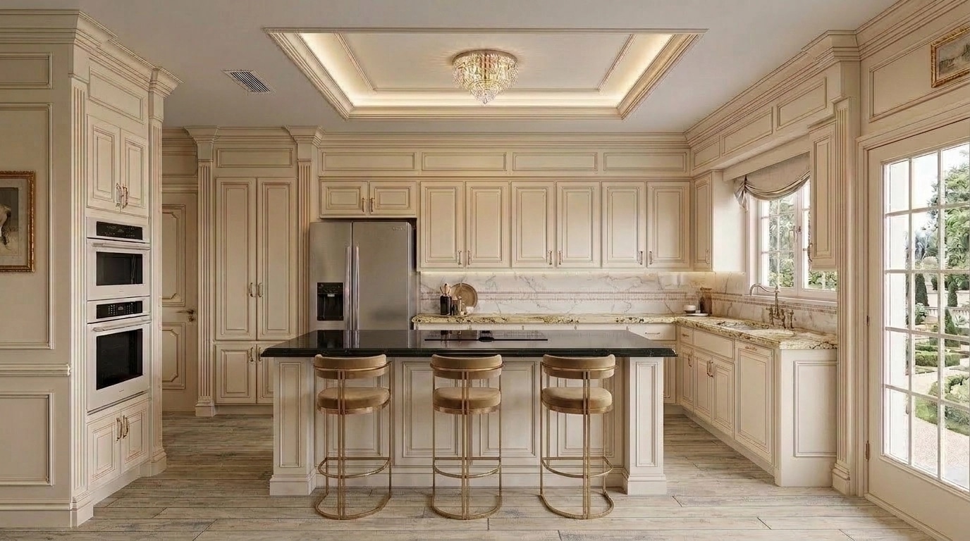 Neoclassic Kitchen design — interior photo by GenRoom AI