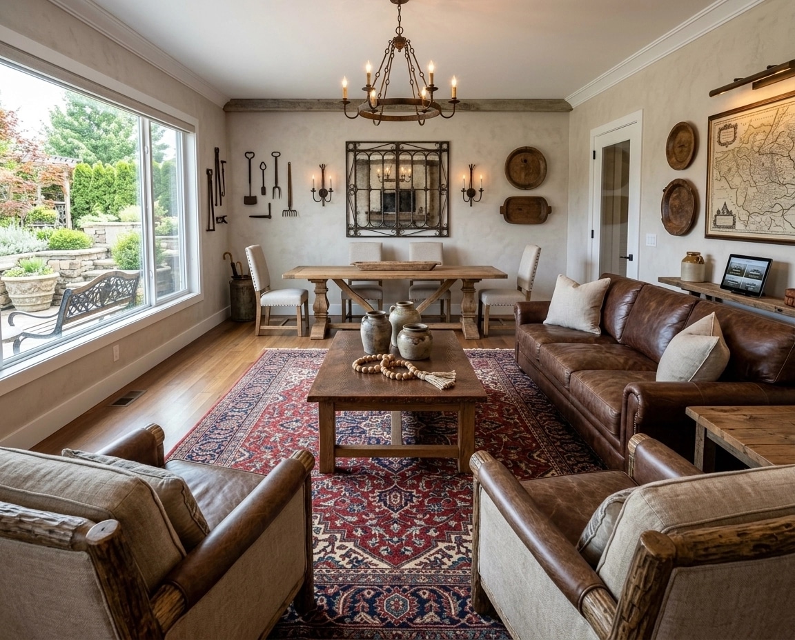 Interior design in Rustic style — Living Room by GenRoom AI