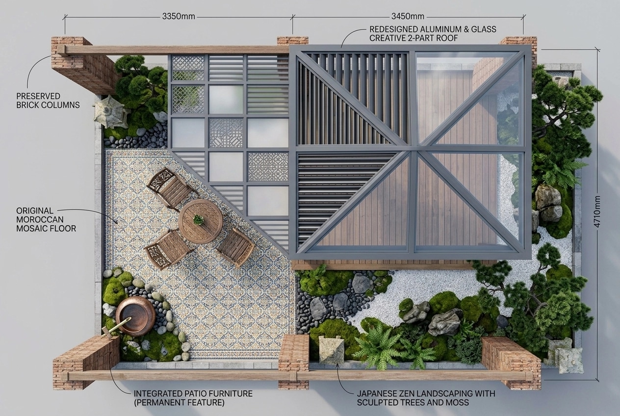 Design paysager en style Japanese Garden — Jardin par GenRoom AI