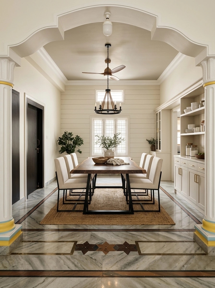 Interior design in Modern Farmhouse style — dining_room by GenRoom AI