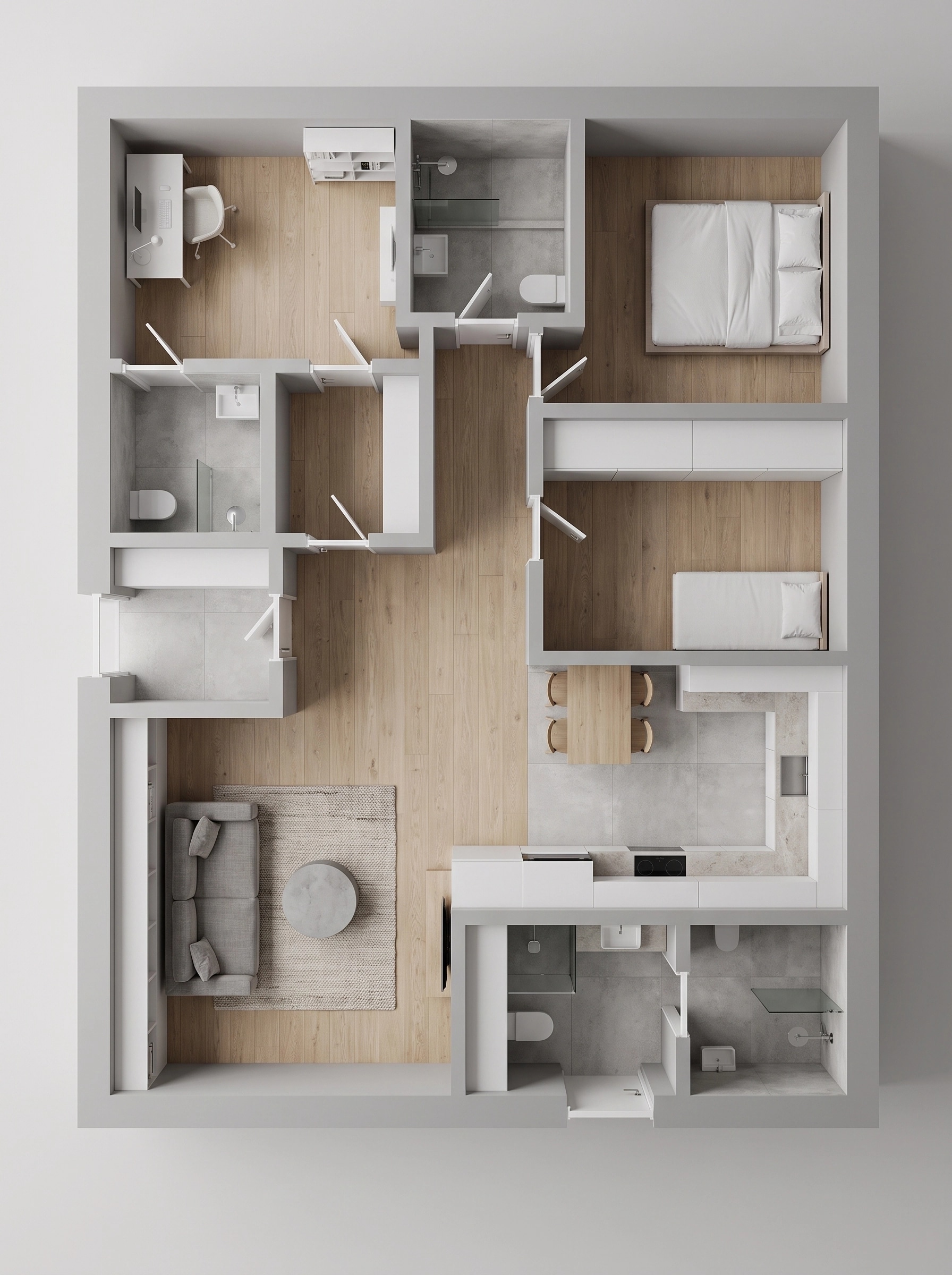 Minimalism Living Room design — interior photo by GenRoom AI