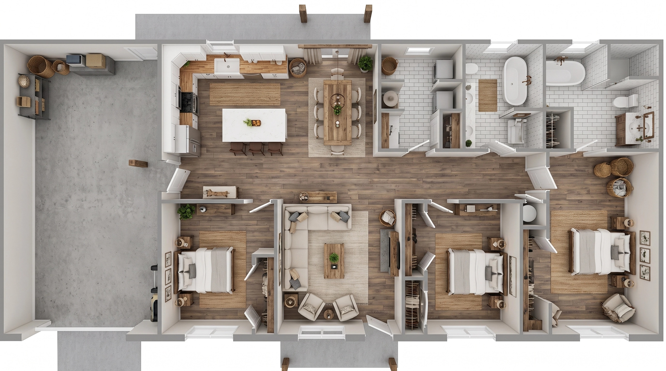 Modern Farmhouse Living Room design — interior photo by GenRoom AI