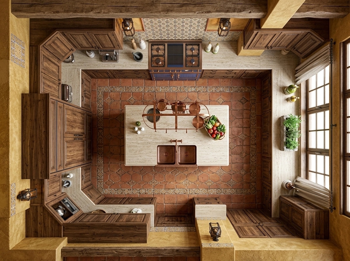 Kitchen interior in Mediterranean style — photo by GenRoom AI