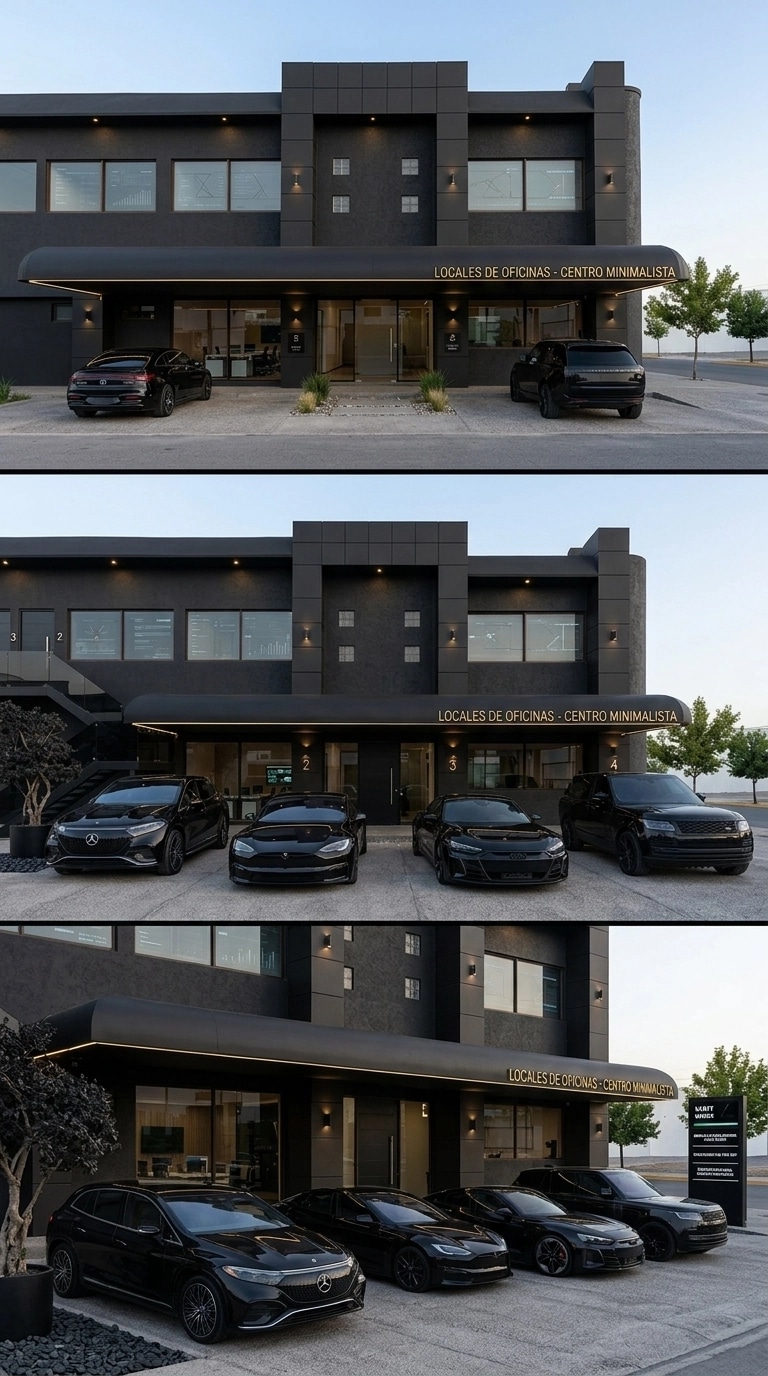 Facade design in Blacktec Facade style — Facade by GenRoom AI