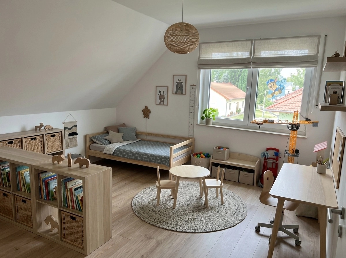 Scandinavian Habitación Infantil design — interior photo by GenRoom AI