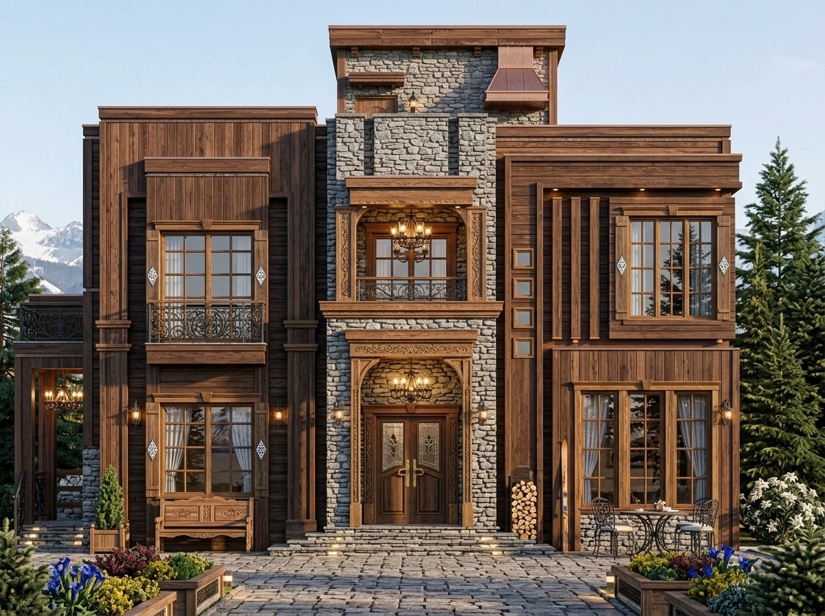 Facade design in Chalet Facade style — photo by GenRoom AI
