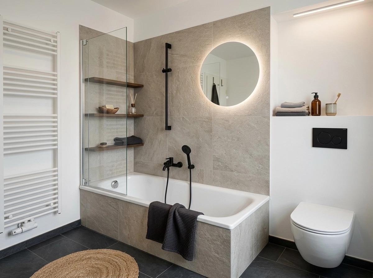 Interior design in Scandinavian style — Bathroom by GenRoom AI