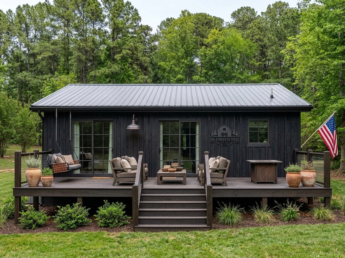 Facade design in Barnhouse Facade style — photo by GenRoom AI