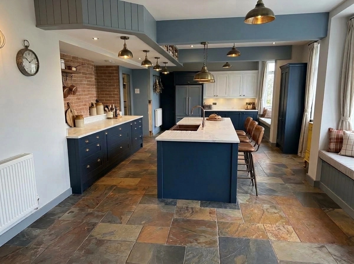 Kitchen interior in Rustic style — photo by GenRoom AI