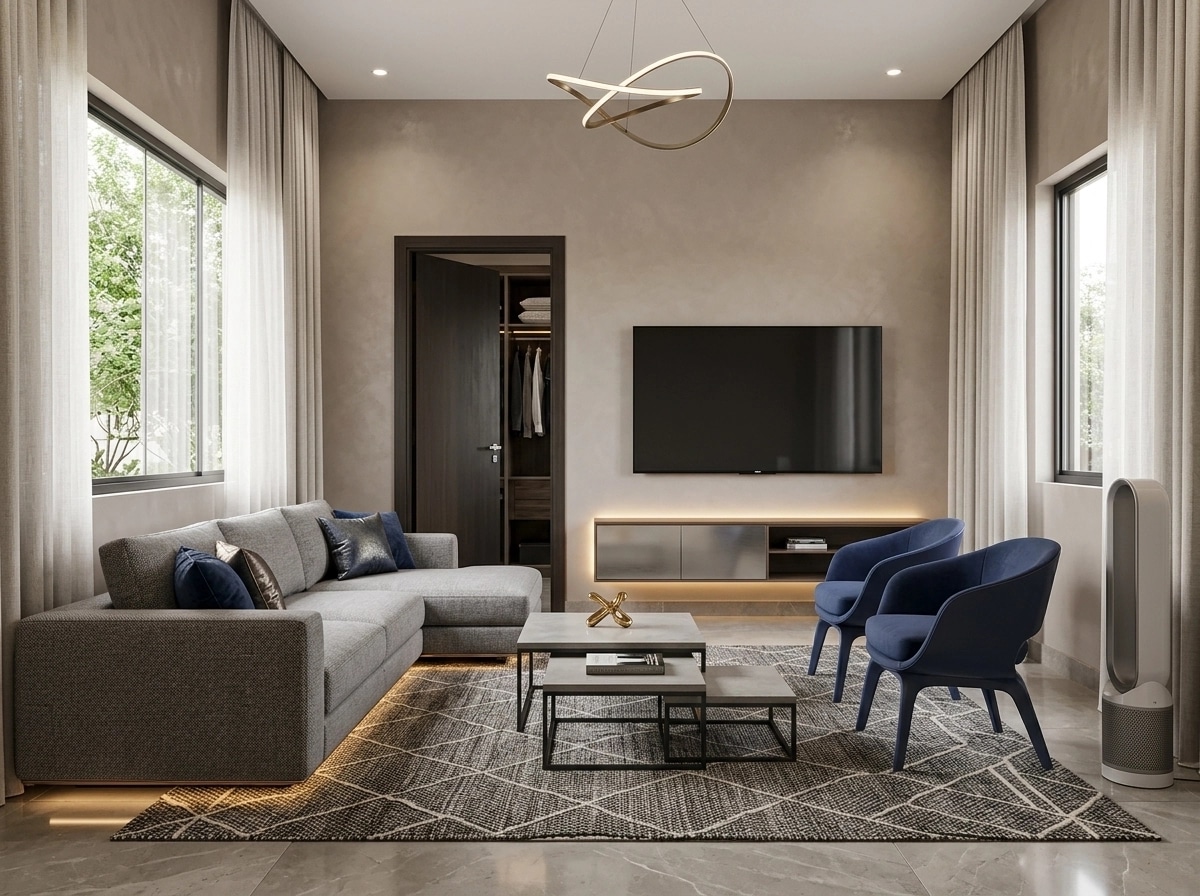 Interior design in Contemporary style — Living Room by GenRoom AI