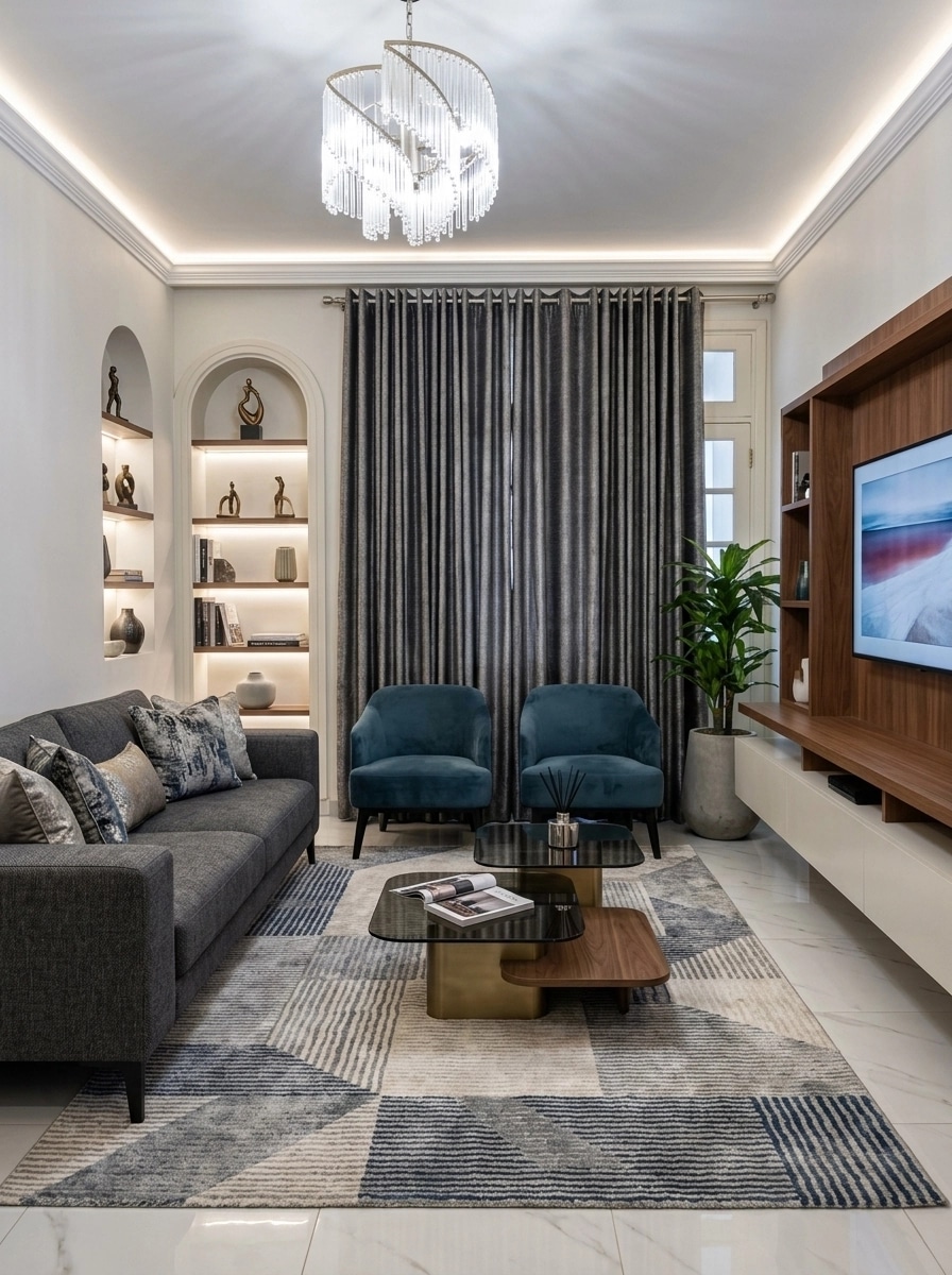 Interior design in Contemporary style — Living Room by GenRoom AI