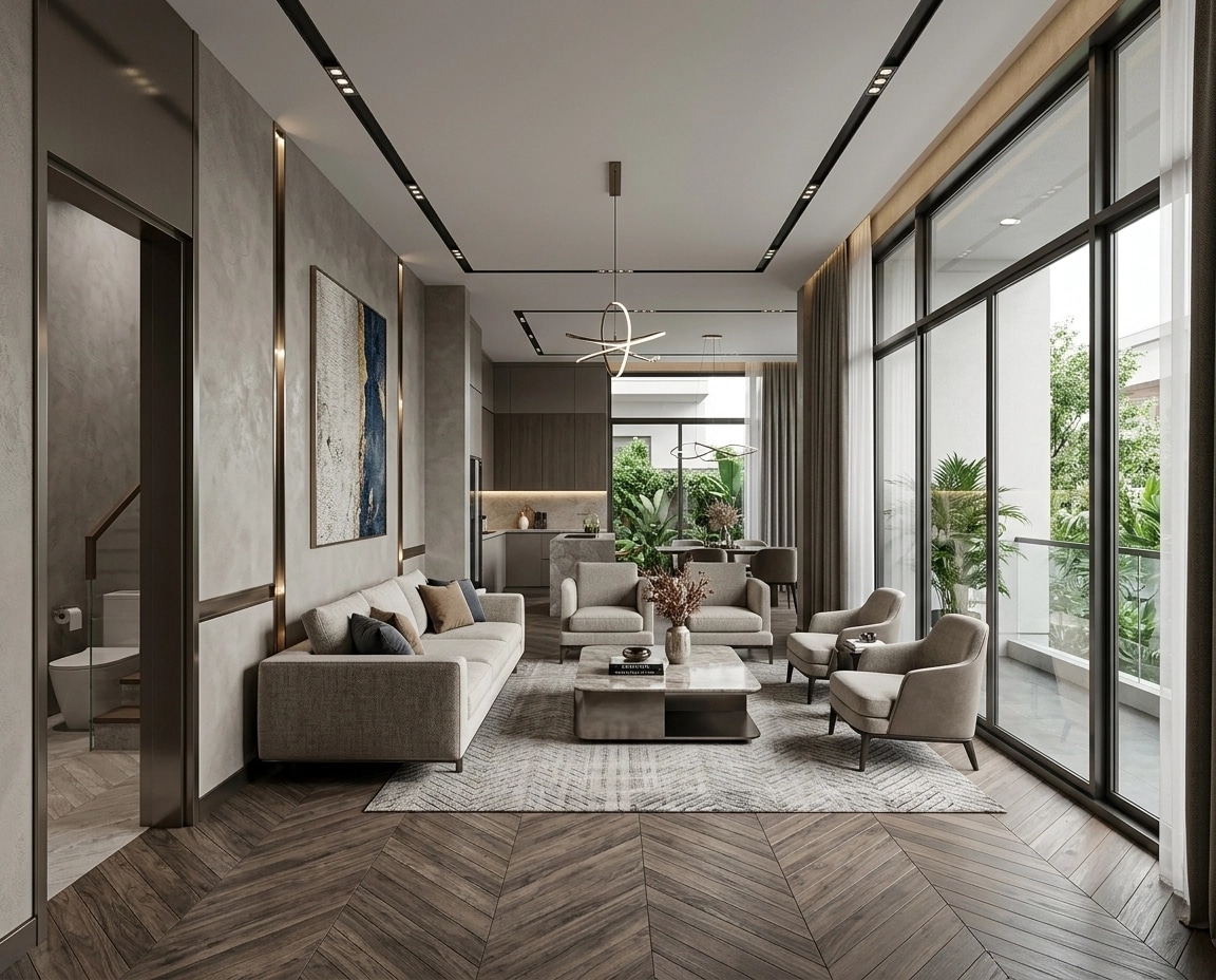 Interior design in Contemporary style — Living Room by GenRoom AI