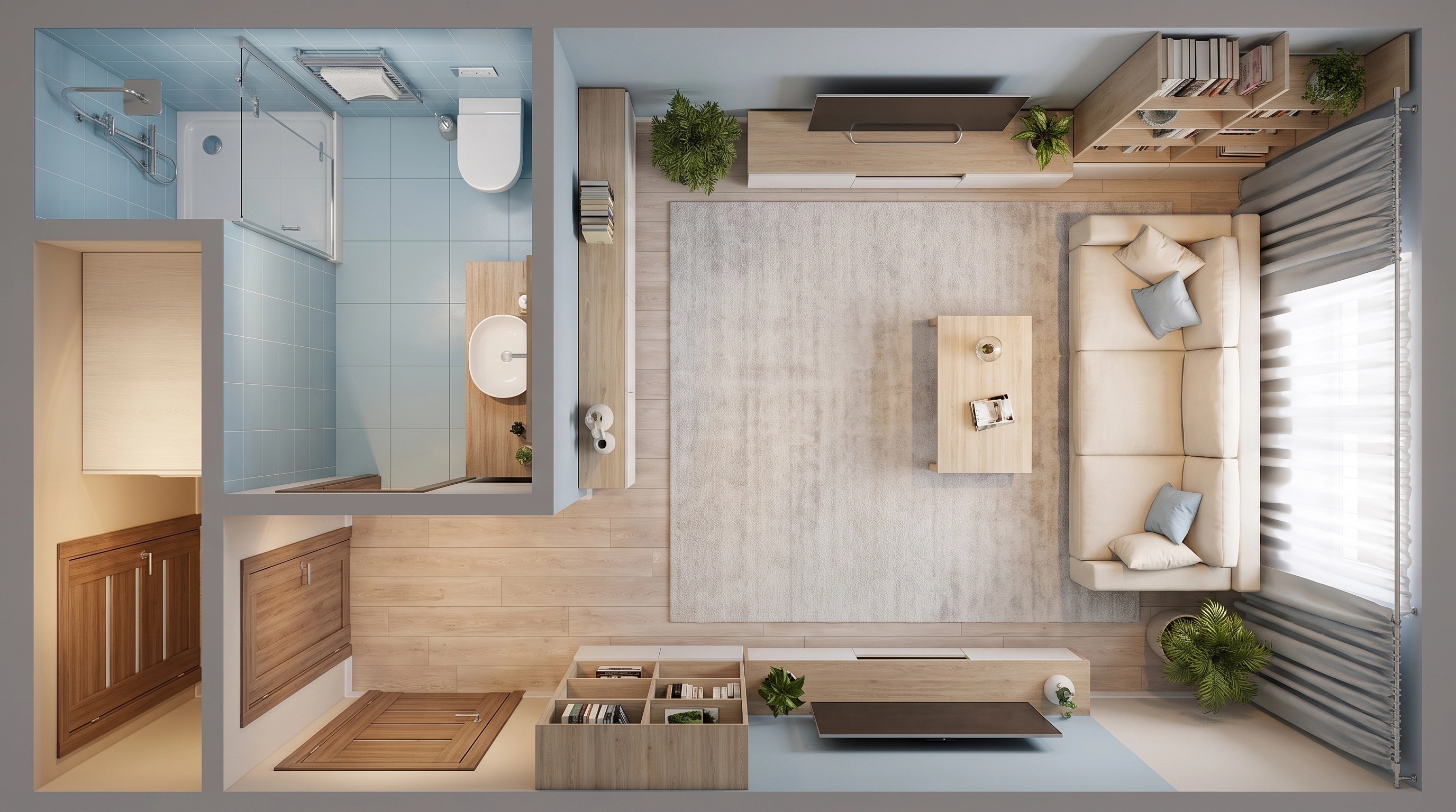 Interior design in Contemporary style — Living Room by GenRoom AI
