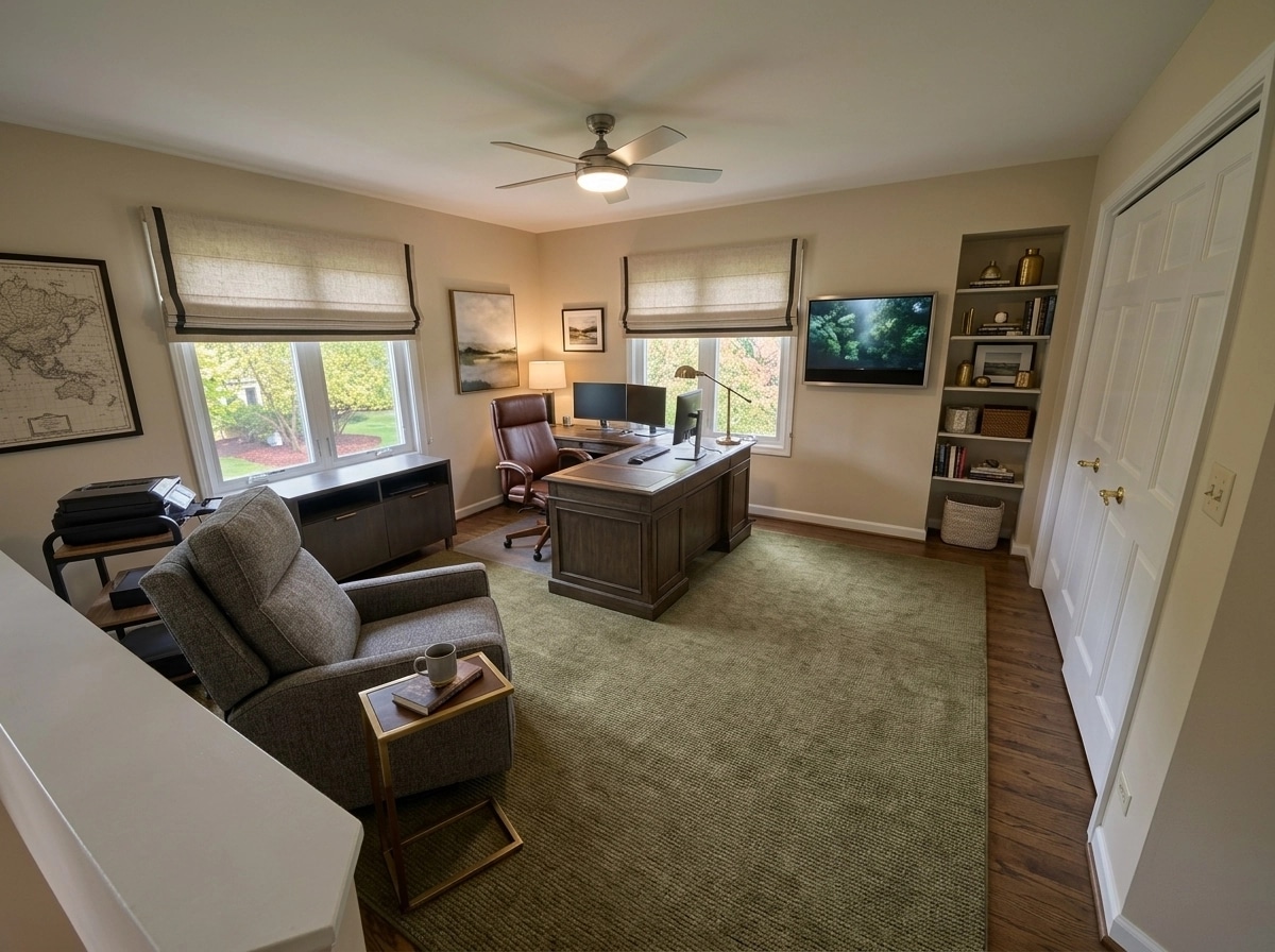 Interior design in Transitional style — home_office by GenRoom AI
