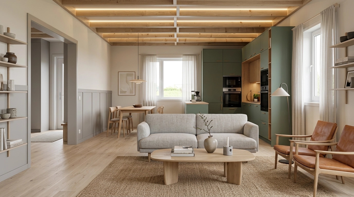 Scandinavian Living Room design — interior photo by GenRoom AI