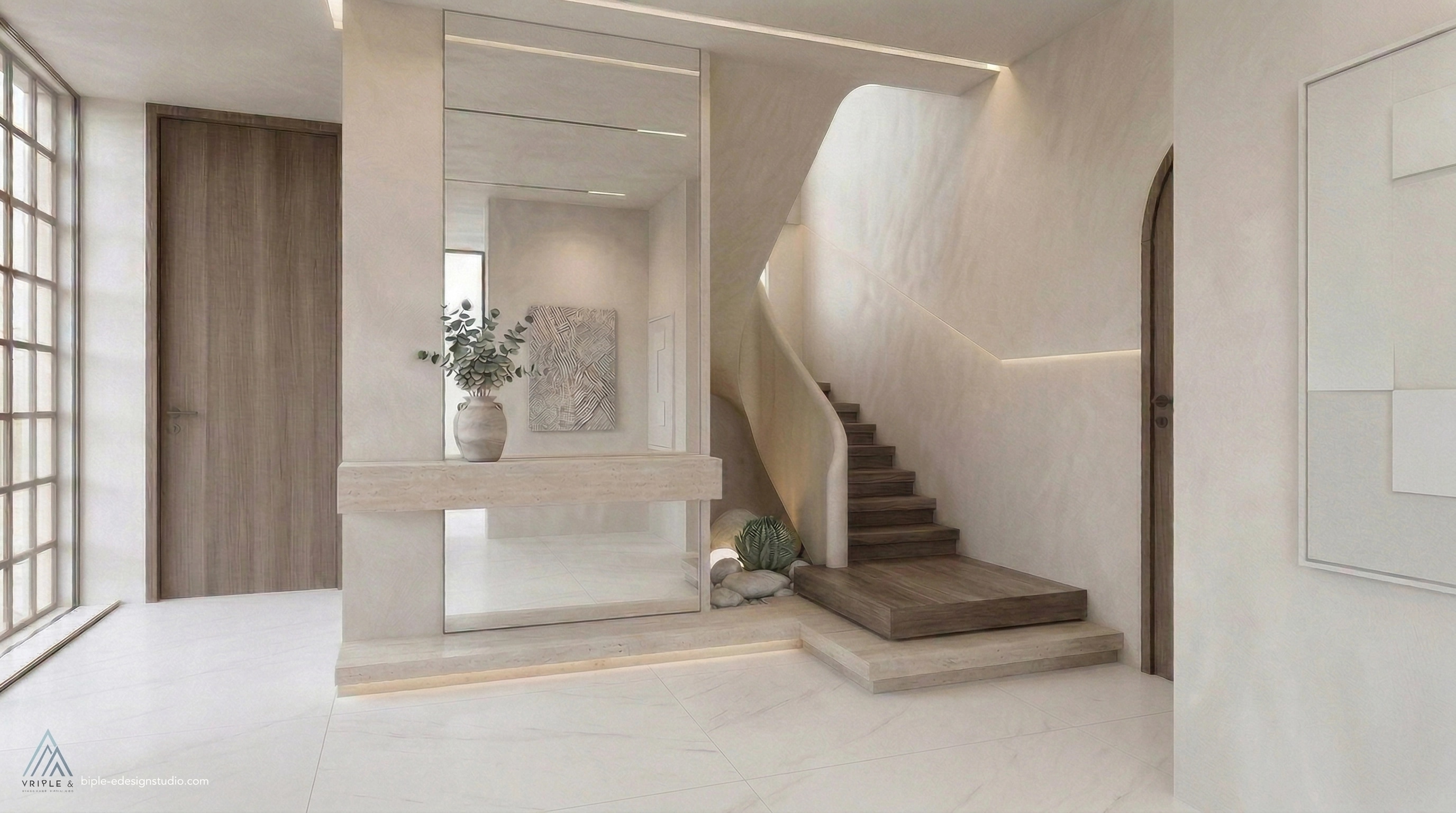 Interior design in Mediterranean style — Hallway by GenRoom AI