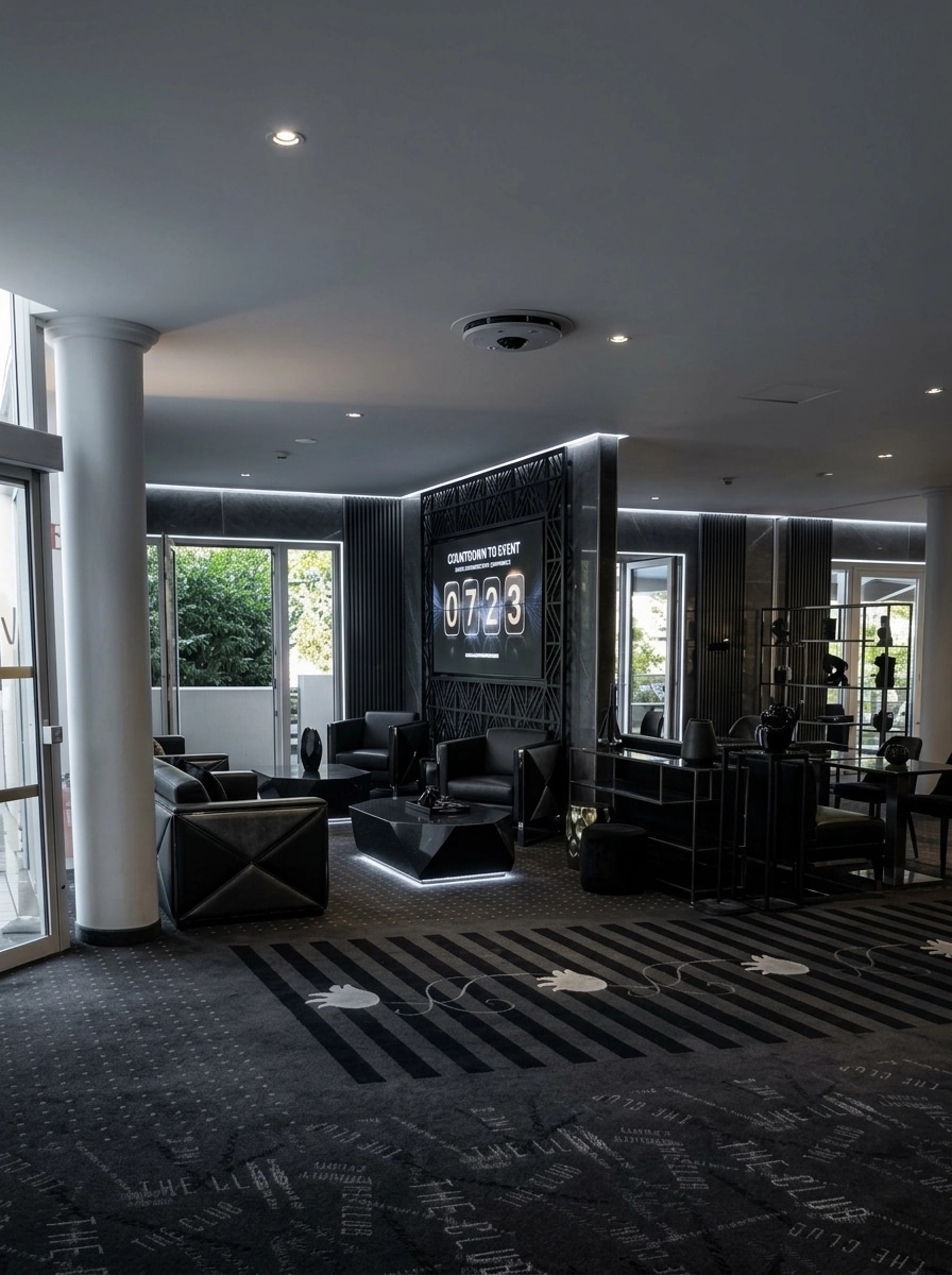 Interior design in Blacktec style — lobby by GenRoom AI