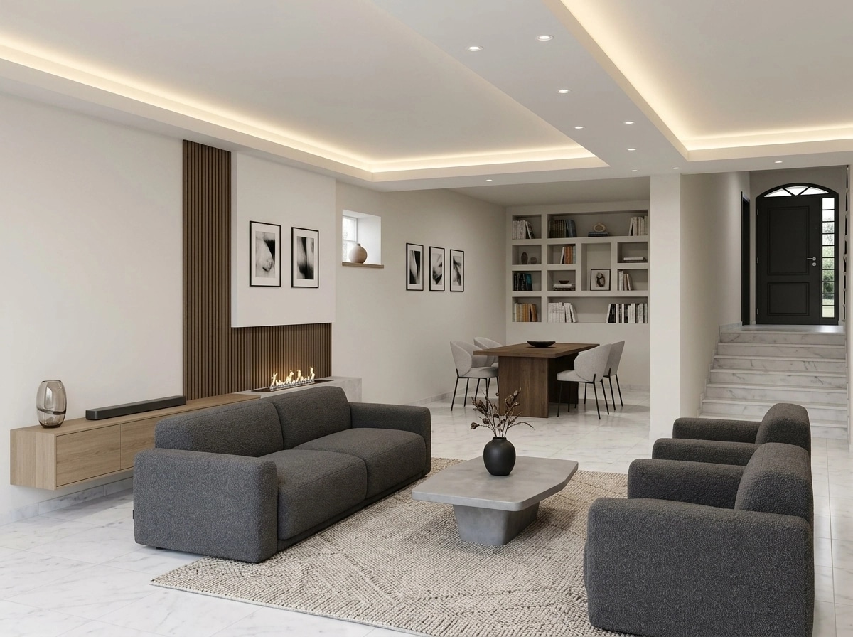 Minimalism Living Room design — interior photo by GenRoom AI