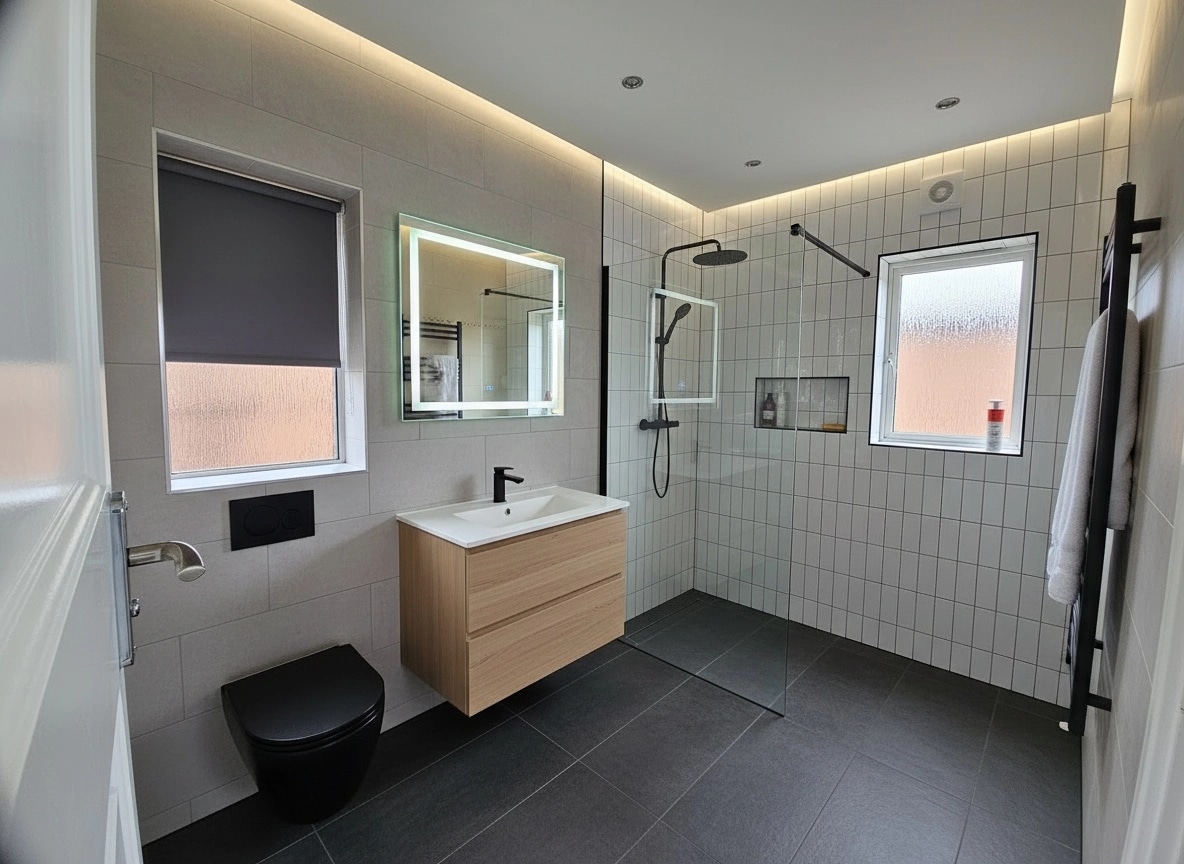 Contemporary Bathroom design — interior photo by GenRoom AI