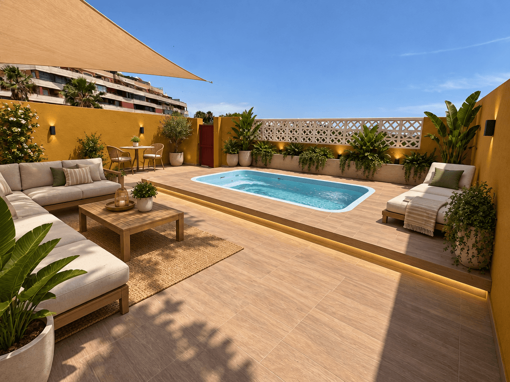 تصميم المناظر الطبيعية بنمط Contemporary Yard — الحديقة من GenRoom AI
