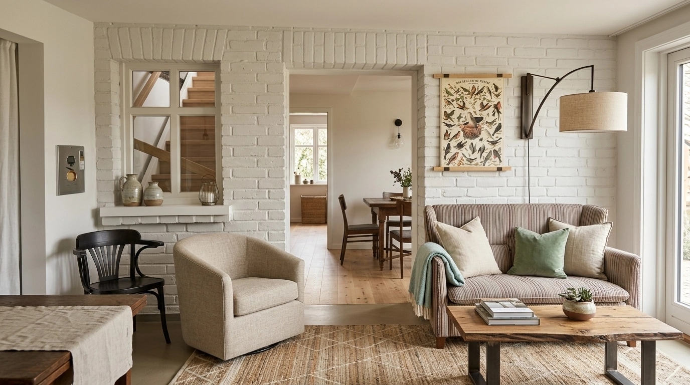 Modern Farmhouse Living Room design — interior photo by GenRoom AI