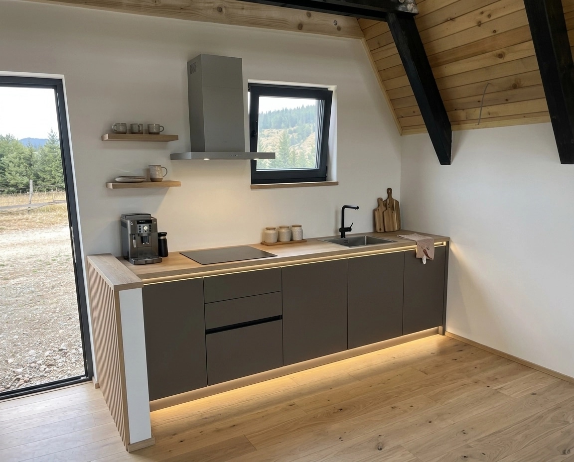 Kitchen interior in Scandinavian style — photo by GenRoom AI