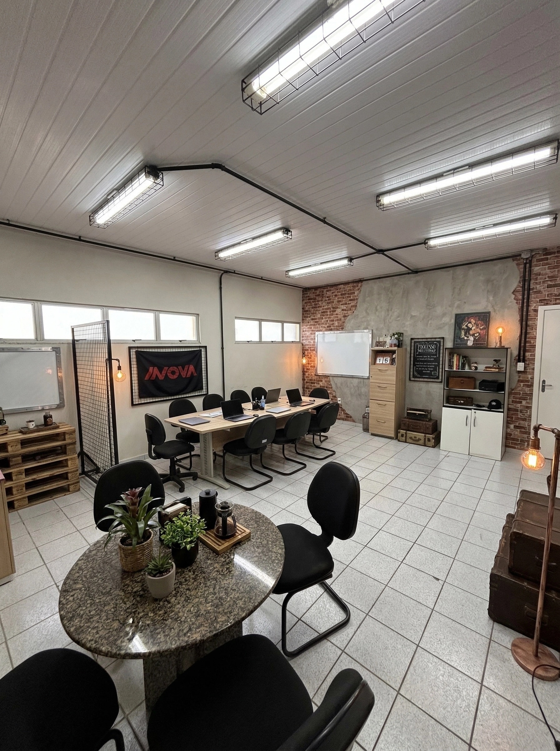Loft / Industrial Ofis design — interior photo by GenRoom AI