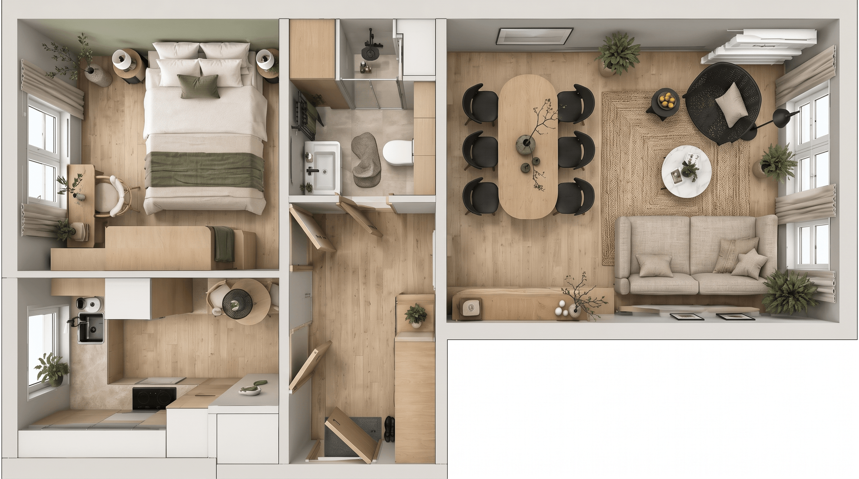 Design interior în stil Scandinavian — Living de GenRoom AI