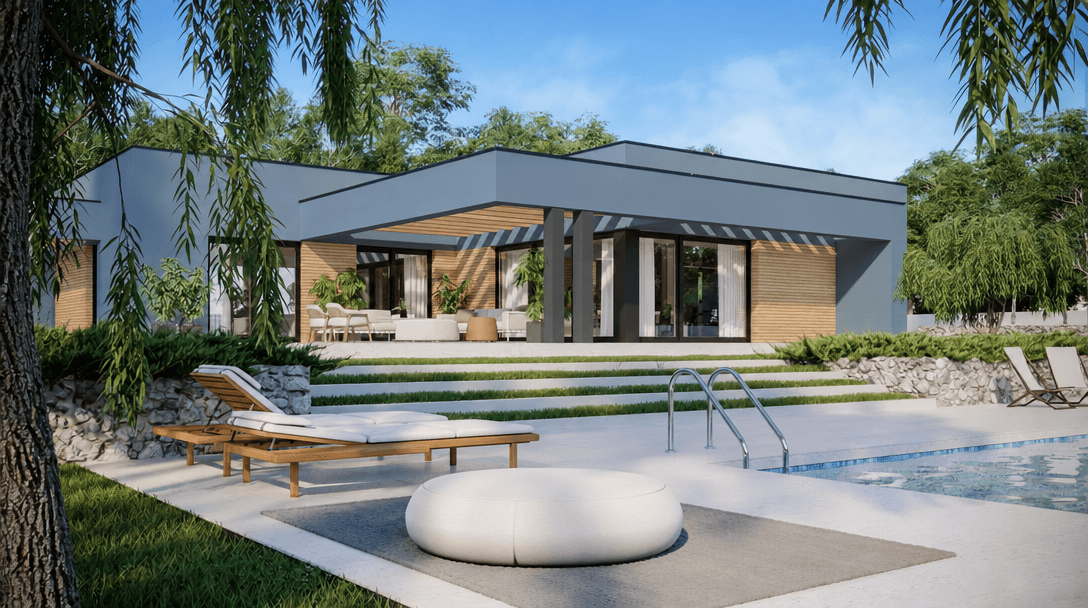 Facade design in no_style style — photo by GenRoom AI