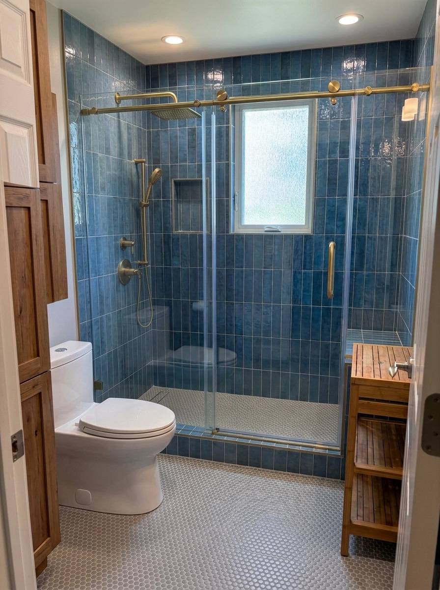 Interior design in Modern Farmhouse style — Bathroom by GenRoom AI