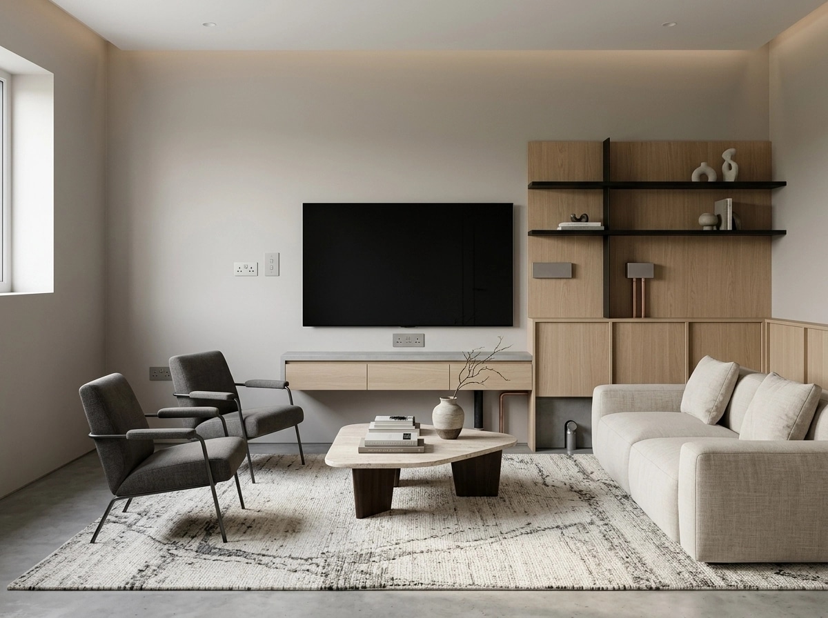 Minimalism Living Room design — interior photo by GenRoom AI