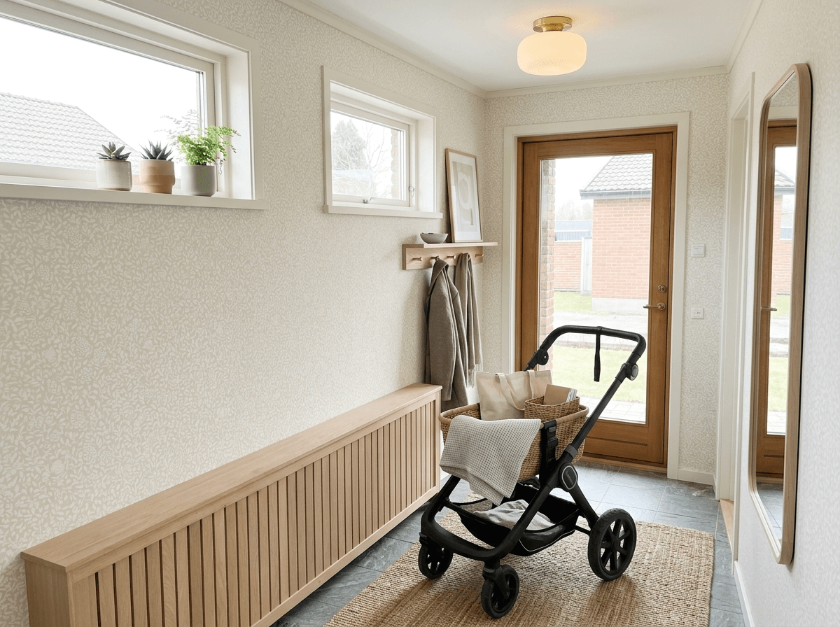 Hallway interior in Scandinavian style — photo by GenRoom AI