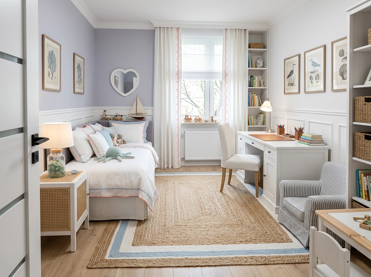 Interior design in Coastal / Hamptons style — Kids Room by GenRoom AI