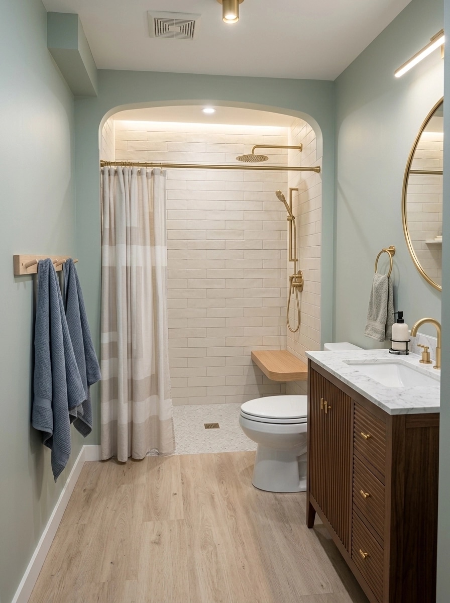 Scandinavian Bathroom design — interior photo by GenRoom AI