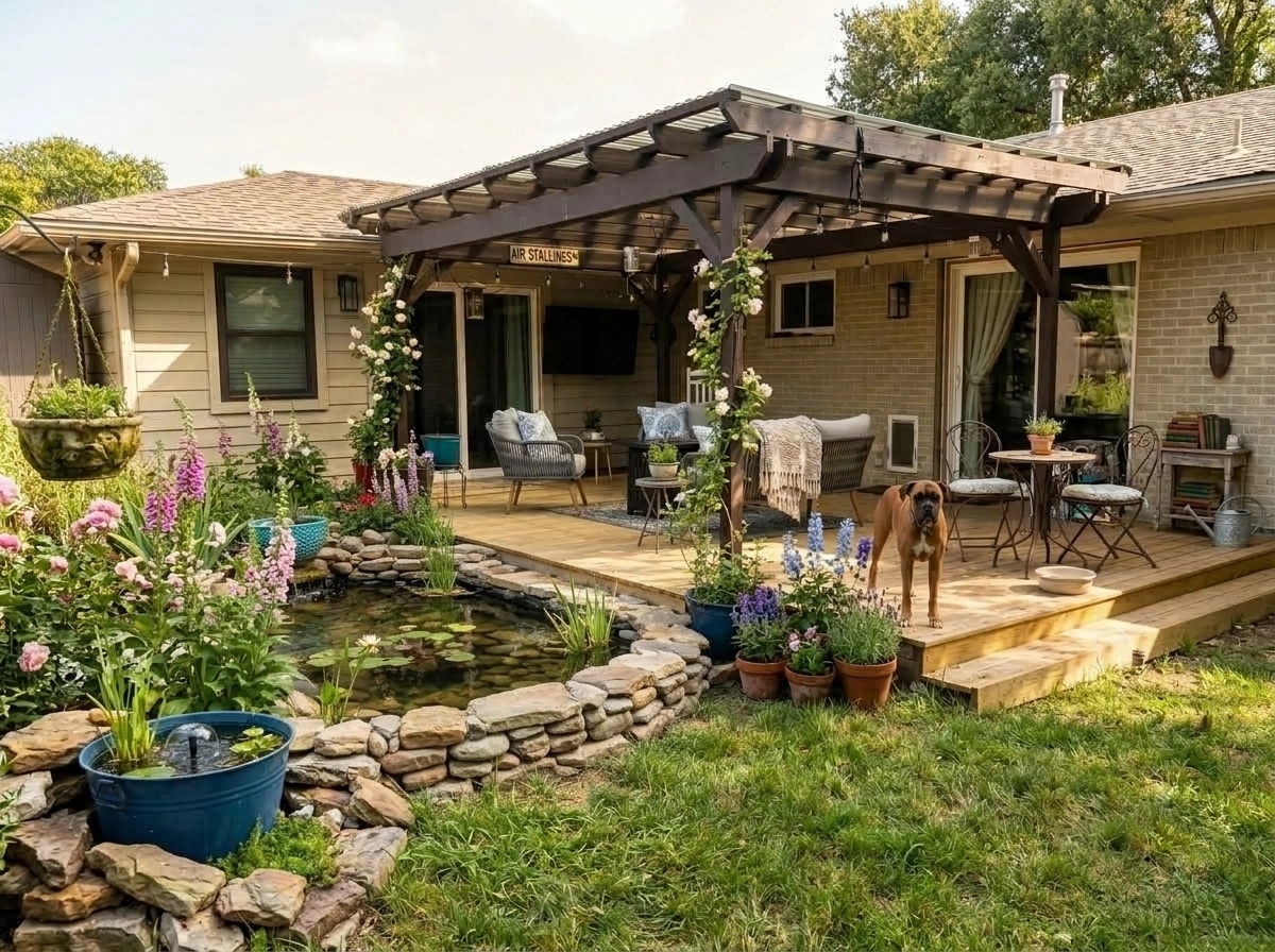 Landscape design in English Cottage Garden style — Yard by GenRoom AI